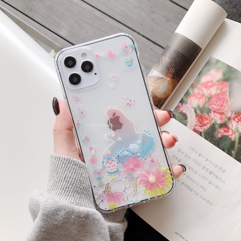 Ốp Điện Thoại Đệm Khí Chống Rơi In Hình Nàng Tiên Cá / alice Cho iPhone 7 8 Plus X XS XR 12 11 13 14 Pro Max