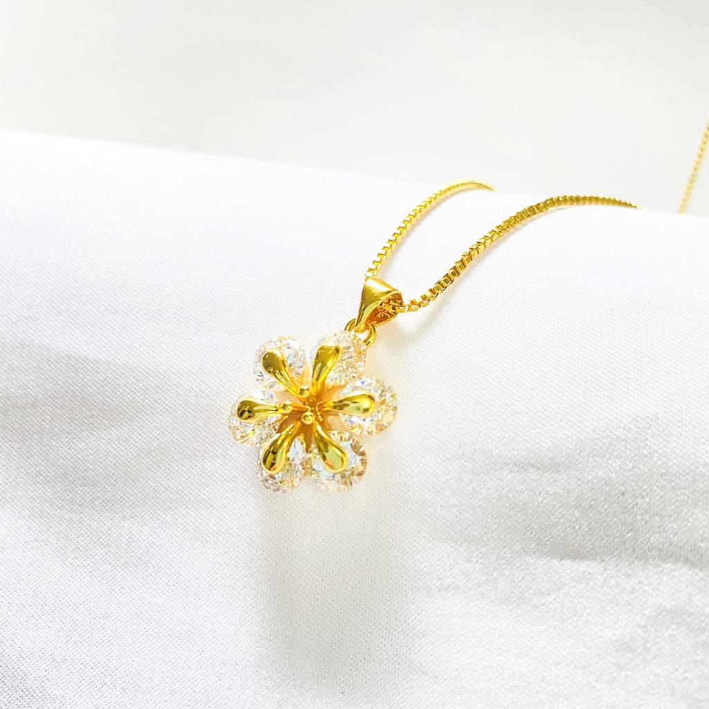 Dây chuyền bạc 925 ANTA Jewelry - ATJ3012 mặt hoa mai đính đá sang trọng lấp lánh