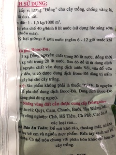 đồng sunphat pha booc đô trừ nấm