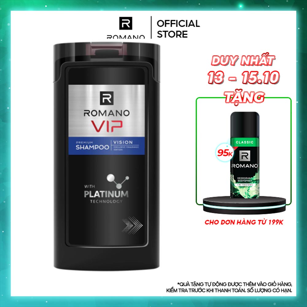 Dầu gội cao cấp Romano Vip 180g Vision