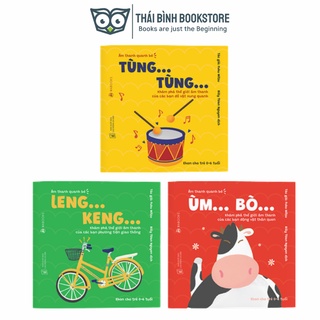 Sách - ehon nhật bản - âm thanh quanh bé - combo bộ sách 3 quyển