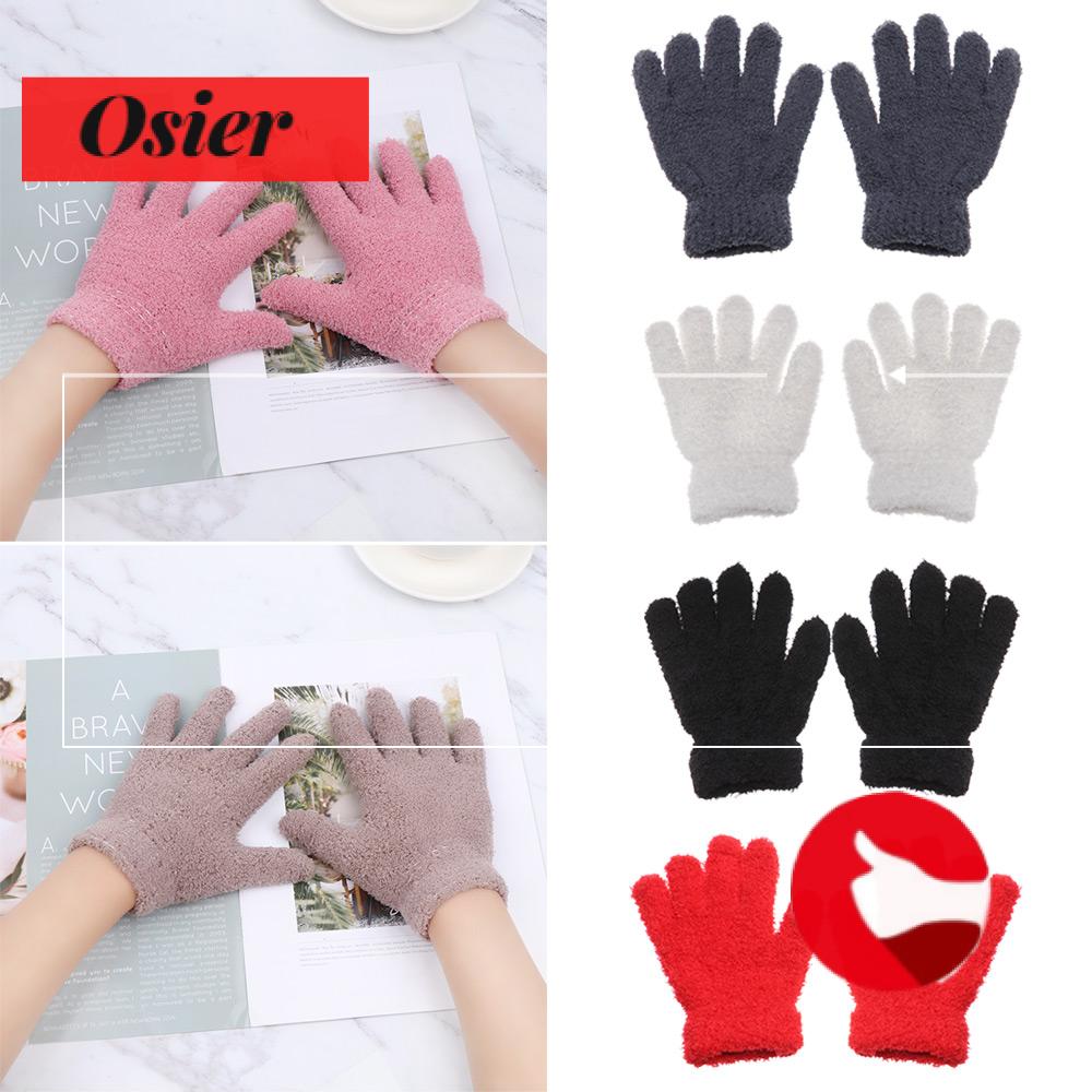 Găng Tay Lông Nhung San Hô Mềm Mại Giữ Ấm Mùa Đông Cho Bé 0-11 Tuổi