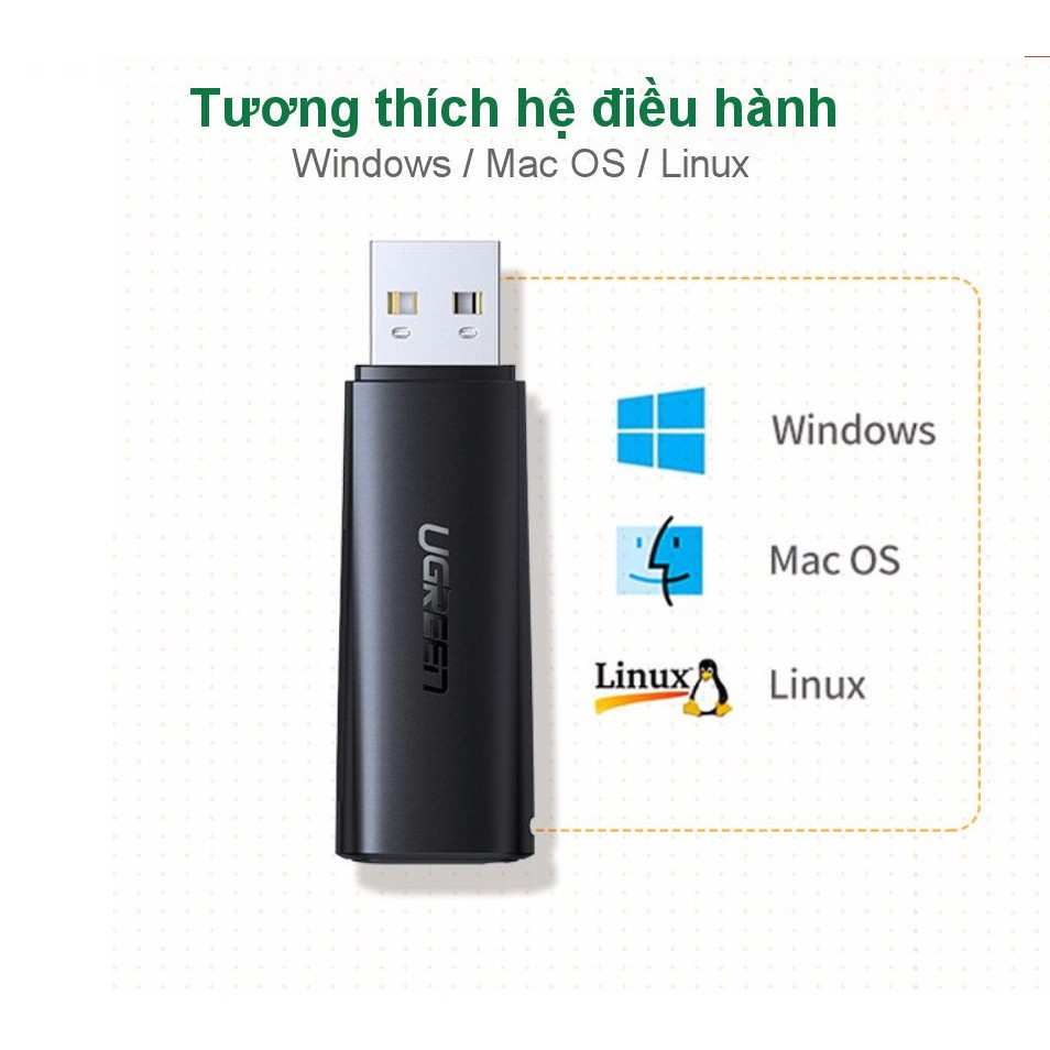 Đầu đọc thẻ SD/TF chuẩn USB 2.0 UGREEN CM264 60721