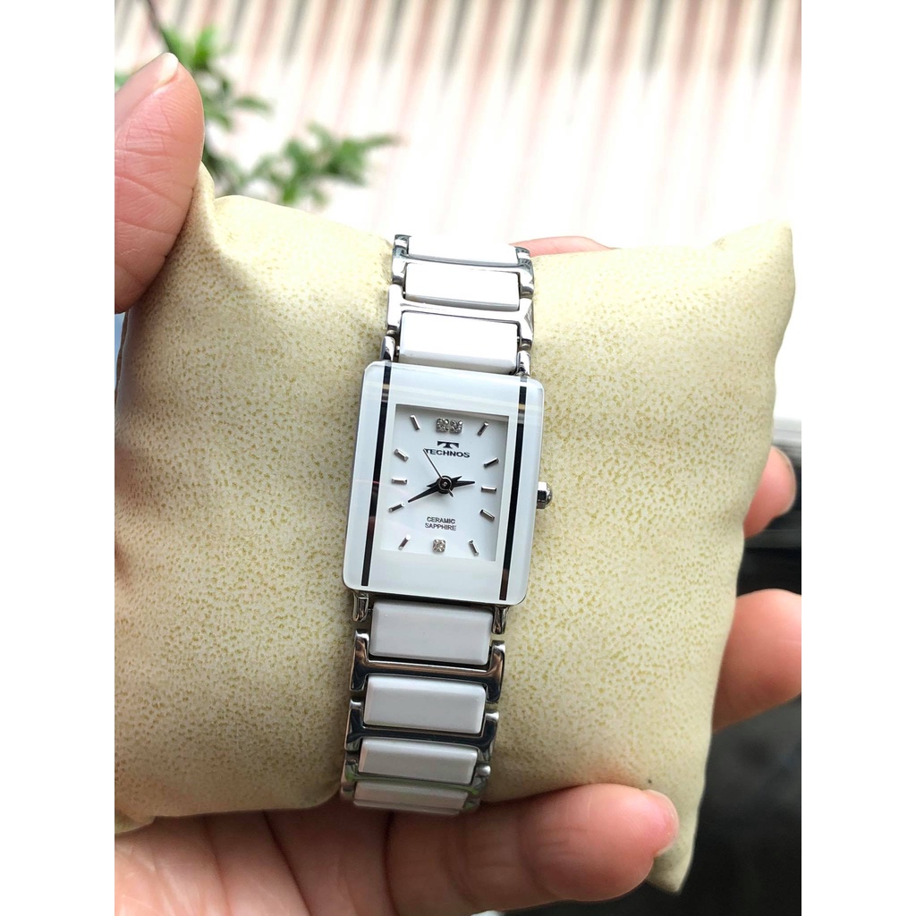 Đồng hồ nữ hiệu Technos, dây đá ceramic, hàng đã qua sử dụng