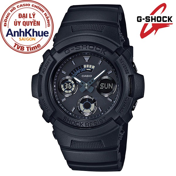 Đồng hồ nam dây nhựa Casio G-Shock chính hãng Anh Khuê AW-591BB-1ADR (46mm)