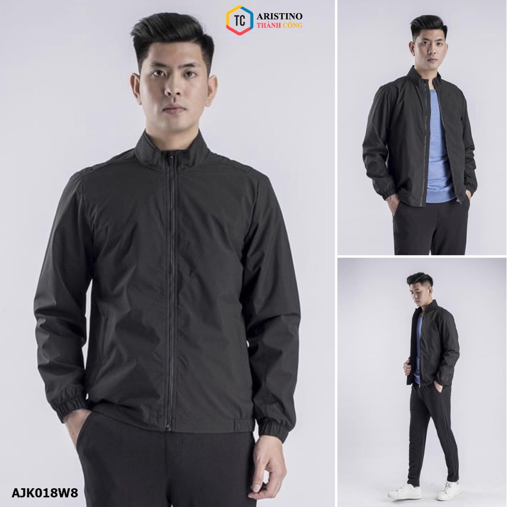 Áo Khoác Gió 2 Lớp Nam ARISTINO Cao Cấp - AJK018W8 - Cản Gió, Hạn Chế Bám Bụi