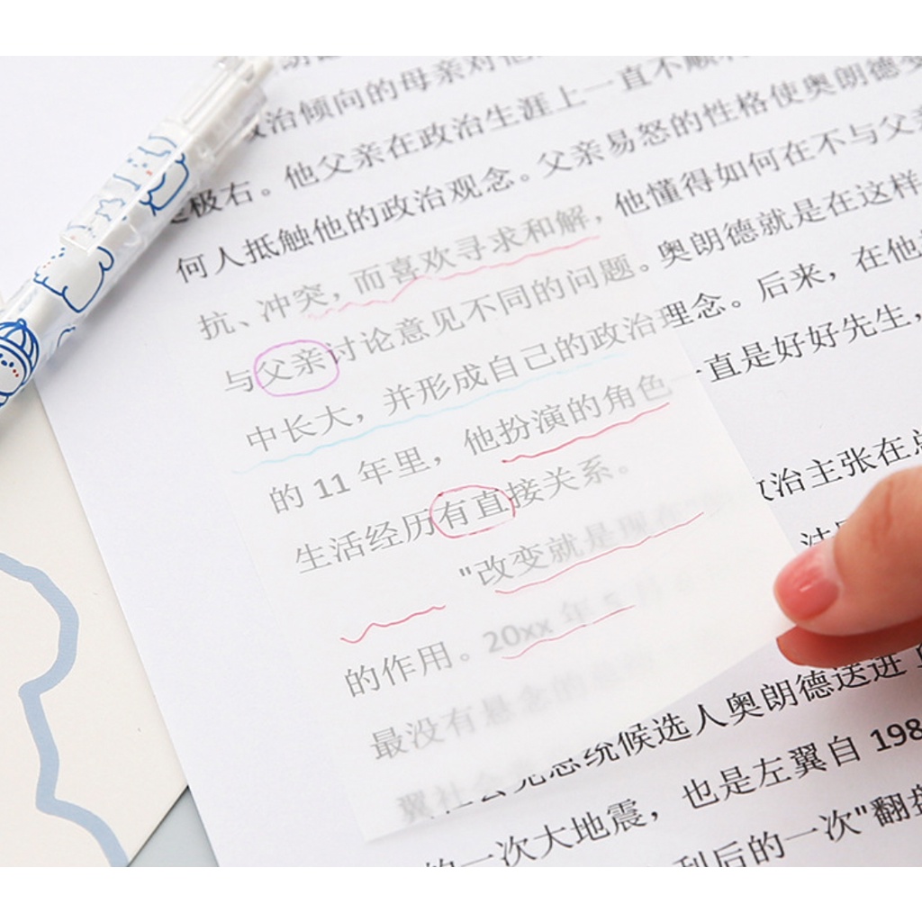 Giấy note ghi chú trong suốt TELADO CREAM BEAR