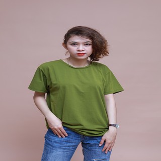 Áo thun nữ tay ngắn màu xanh rêu