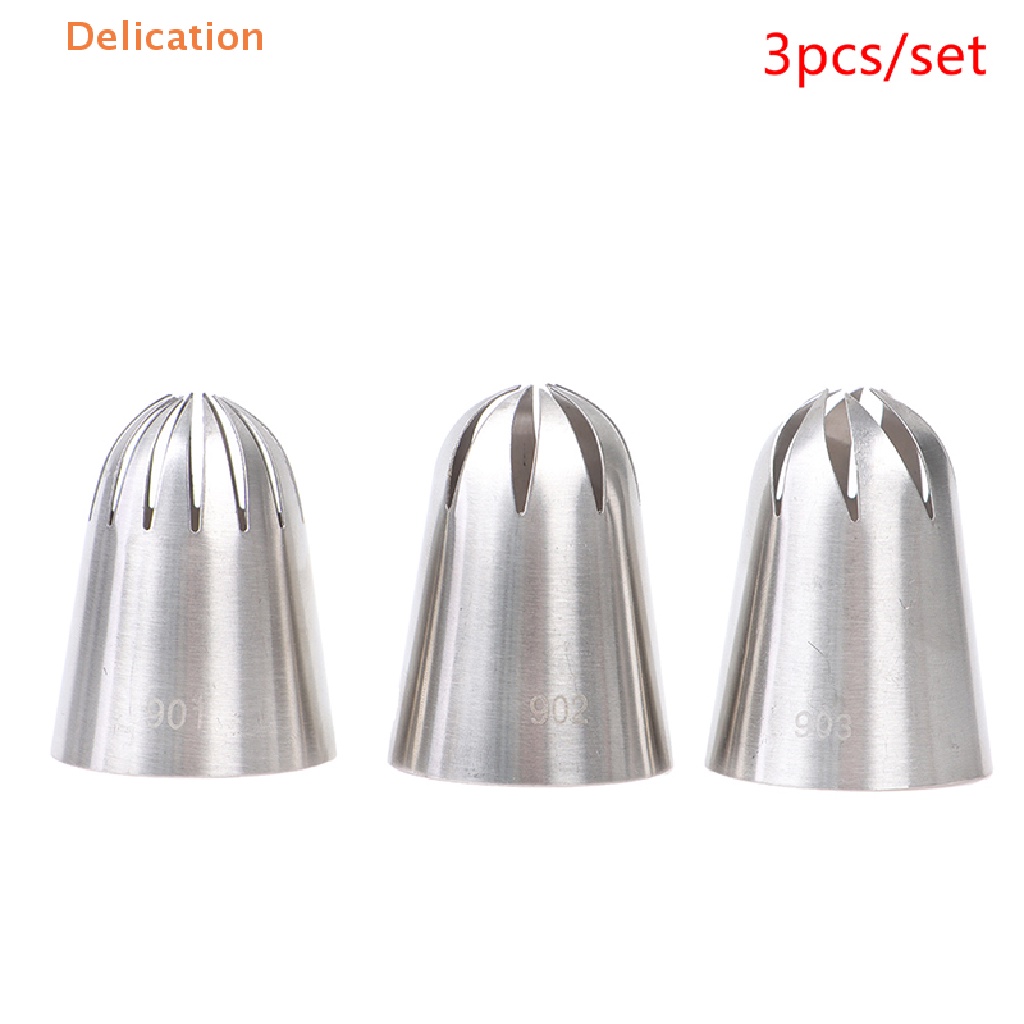 Set 3 Đầu Bắt Kem Trang Trí Bánh Bằng Thép Không Gỉ Tiện Dụng