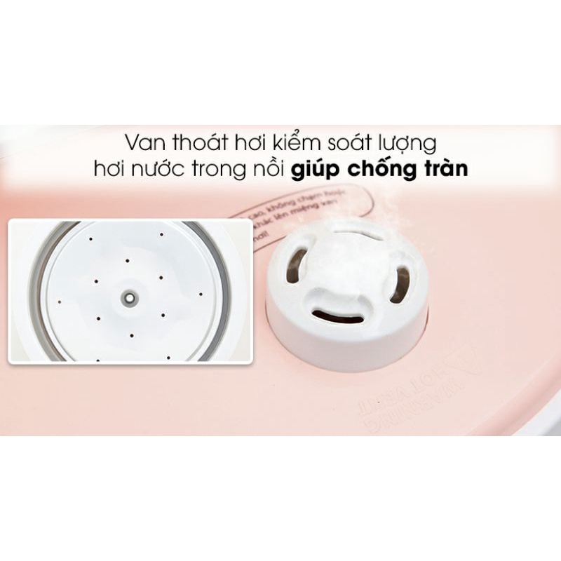 Nồi cơm nắp gài Sunhouse 1.8 lít SHD8607W