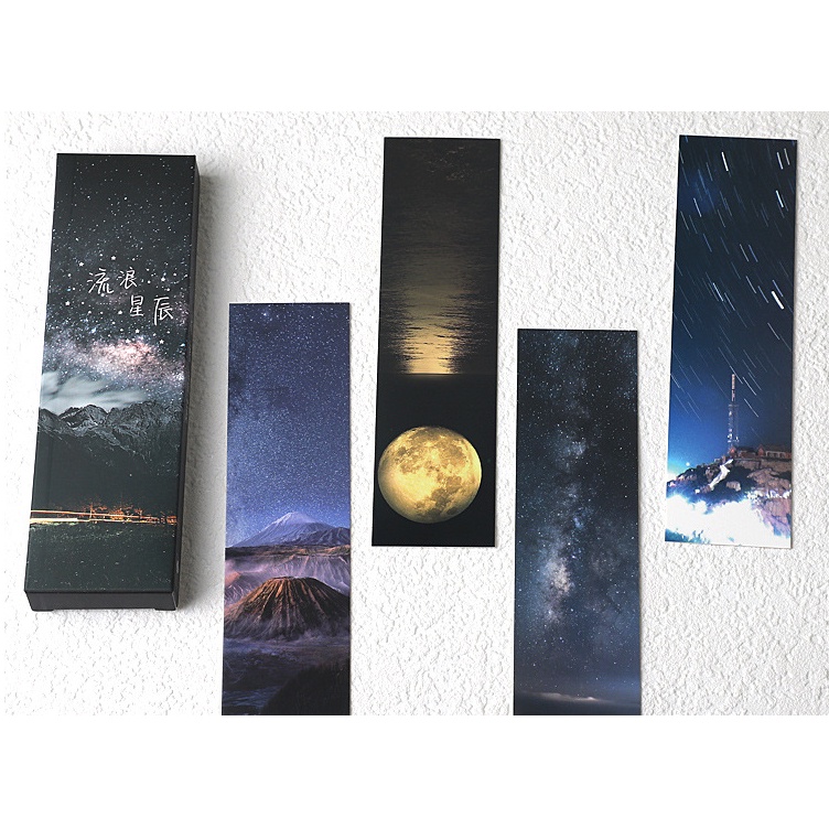 Hộp 30 chiếc bookmark đánh dấu trang mẫu những ngôi sao lang thang