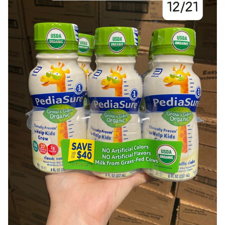 Sữa Pediasure Organic dạng nước mẫu mới 237ml date 12.2021