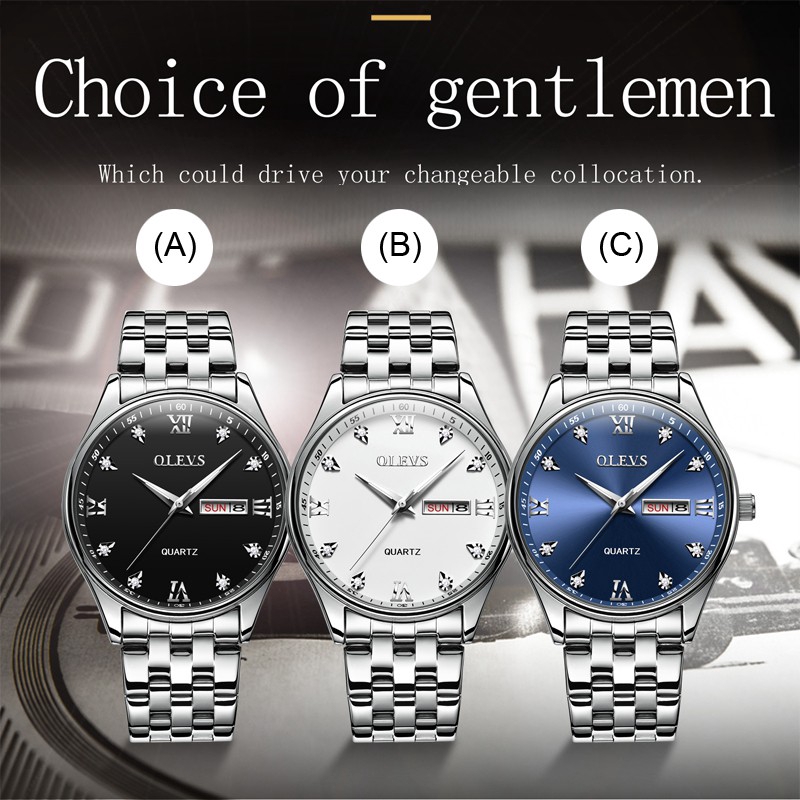 Đồng Hồ Đeo Tay OLEVS 5570 Chống Nước Thời Trang Sang Trọng Cho Nam | BigBuy360 - bigbuy360.vn