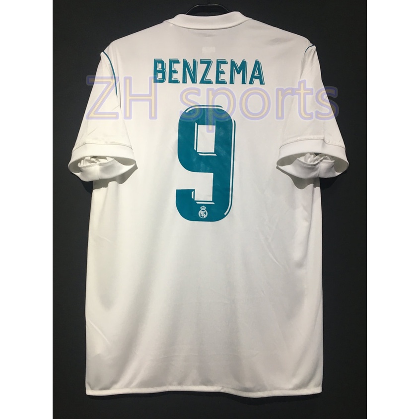 Áo Thun Bóng Đá Đội Real Madrid 17/18 SERGIO RAMOS 4 RONALDO 7 BENZEMA 9 Phong Cách Thể Thao 2017/2018