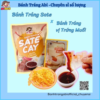 Bánh tráng sate & bánh tráng trứng muối abisnack