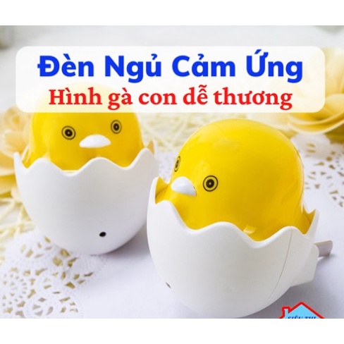 Đèn ngủ cảm ứng ánh sáng thông minh tự động sáng hình quả trứng gà con dễ thương giá rẻ | BigBuy360 - bigbuy360.vn