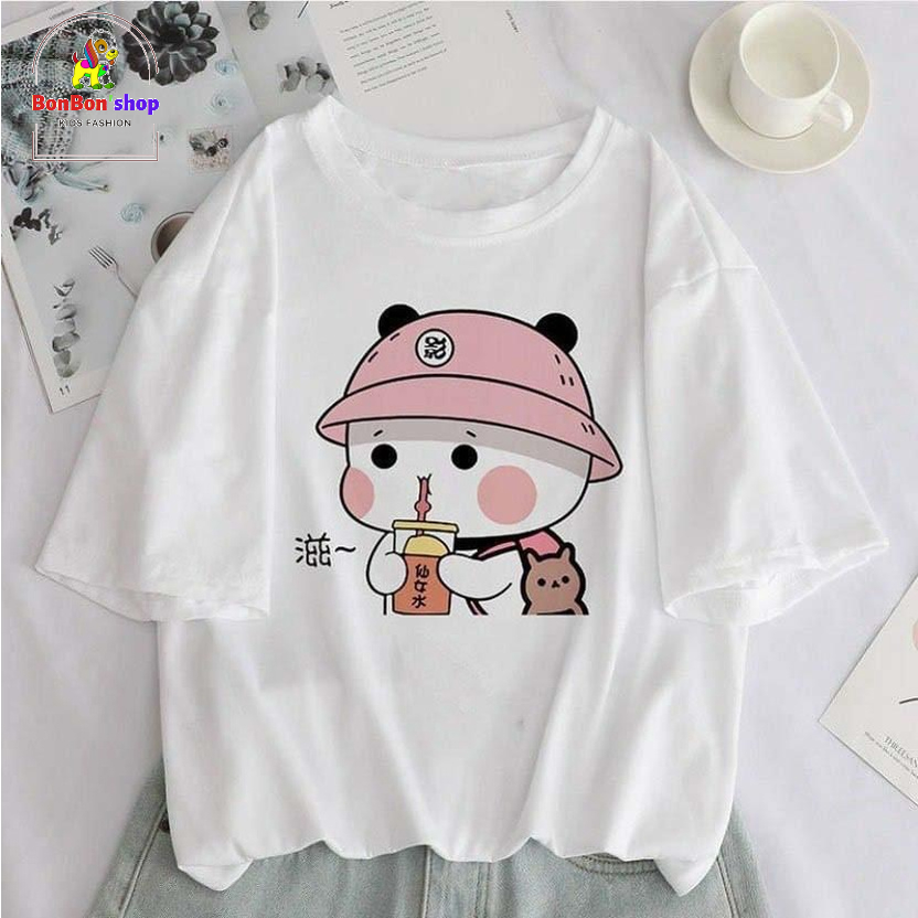 (video 100% thật) áo thun áo phông in hình siêu cute size 40-60kg