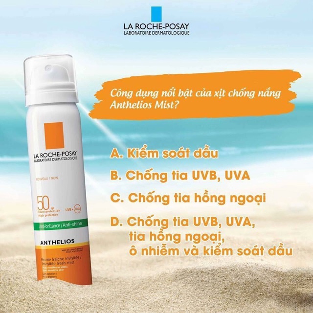 Xịt chống nắng phun sương La Roche Posay