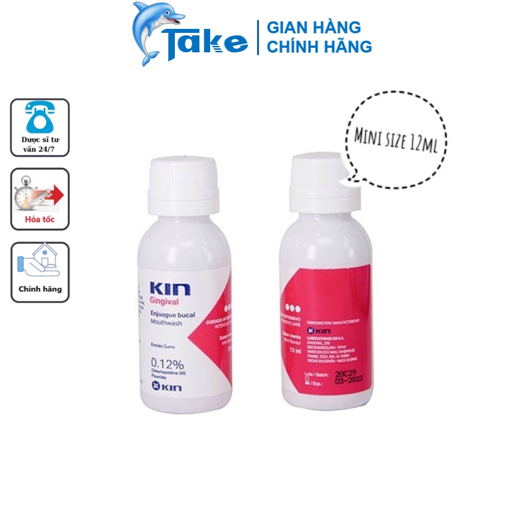TAKE Store | Súc miệng Kin size mini 12ml - Tiện Lợi Mang Theo