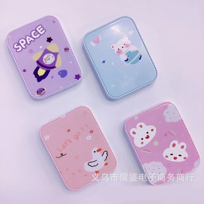 Bộ Gương Lược Chữ Nhật Pastel Cầm Tay Mini Bỏ Túi - Gương Trang Điểm Siêu Đáng yêu Duashop (giao màu ngẫu nhiên)