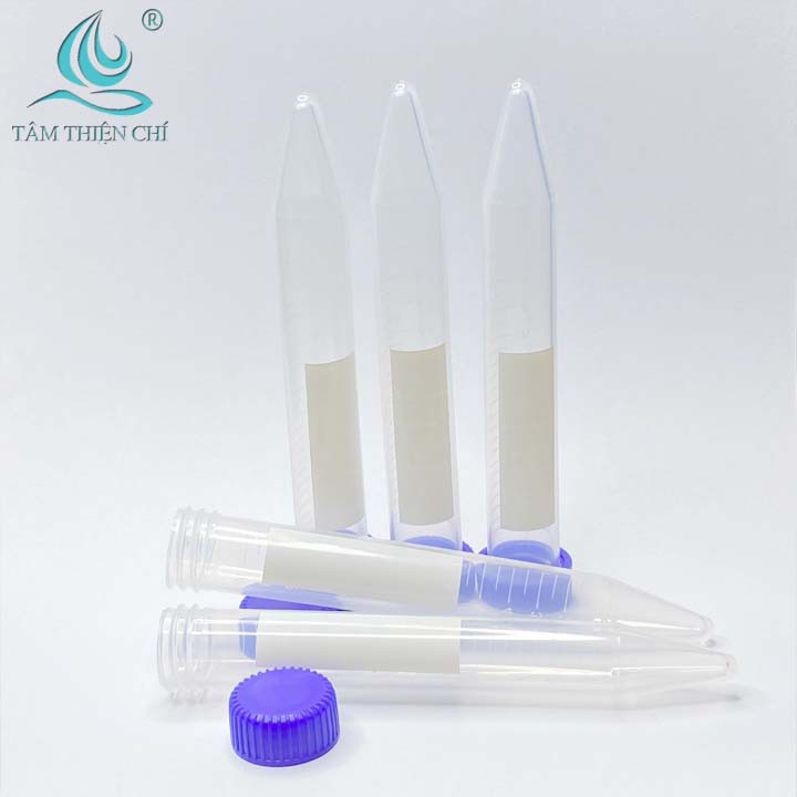 Ống đựng mẫu 15ml đáy nhọn có chia vạch túi 10 cái