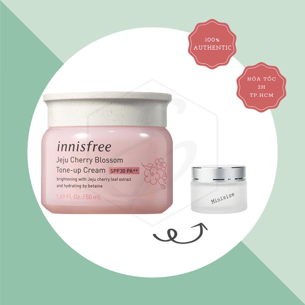 Kem dưỡng trắng da, nâng tông Innisfree Jeju Cherry Blossom Tone-up Cream SPF 30 PA++ - 50ml