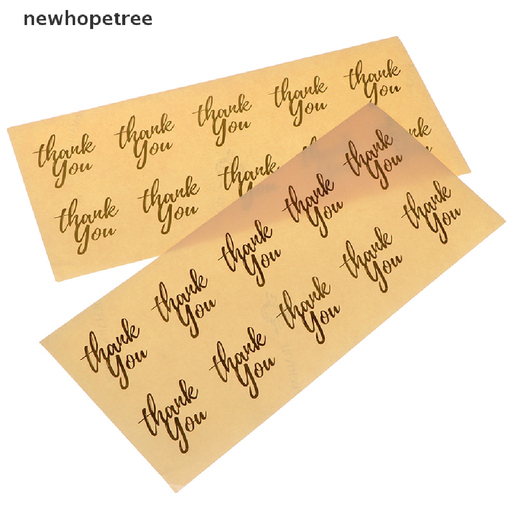 Set 100 Nhãn Dán Trong Suốt In Chữ Thank you Dùng Trang Trí Quà Tặng DIY