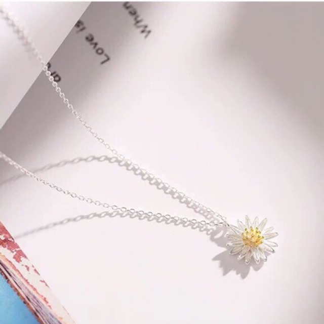 Dây chuyền cúc hoạ mi bạc Ý Silver S925 nhập khẩu
