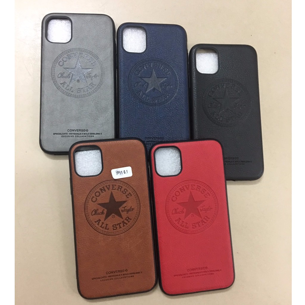 Ốp lưng cho iPhone 11 6.1inch giả da Converse chống sốc siêu đẹp