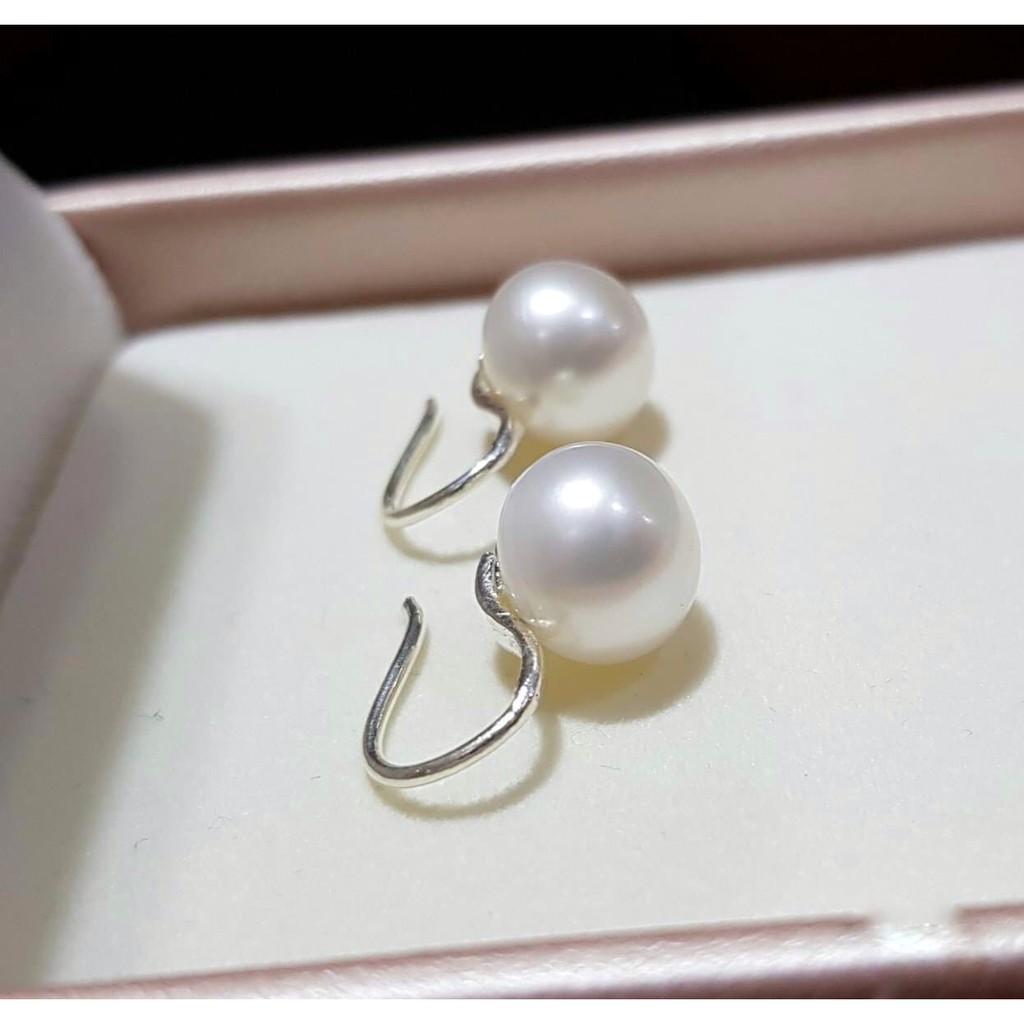 Khuyên Tai Bạc Nữ S925 CaoBac Silver Móc Trai Sang Chảnh Cho Bạn Nữ Đi Chơi Đi Tiệc