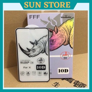 Kính Cường Lực Full Màn 10D Tê Giác Cho iPhone