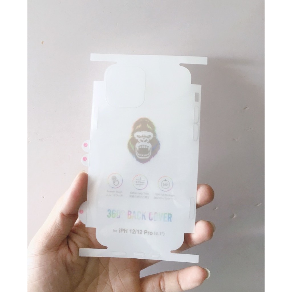 IPHONE 12MINI/ 12/12PRO/ 12PRO MAX DÁN FILM PPF FULL LƯNG FULL VIỀN CAO CẤP