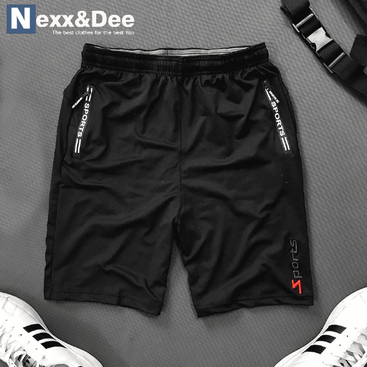 Quần short thể thao nam vải thun nỉ co dãn phù hợp tập gym chạy bộ Nexx&Dee-QS05