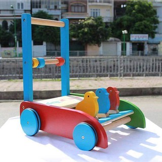 Xe tập đi bằng gỗ 3 con chim cho bé