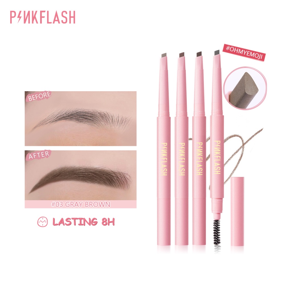 Chì kẻ lông mày PINKFLASH không thấm nước lâu trôi mềm mại trang điểm mắt làm đẹp