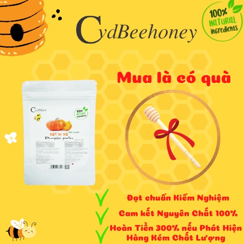 Bột Bí Đỏ Nguyên Chất Tăng Cường Đề Kháng, Sức Khỏe, Làm Đẹp CvdMart 100g