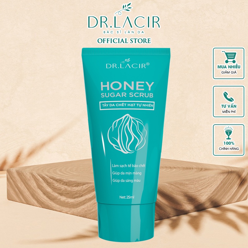 Tẩy Da Chết Sinh Học HONEY SUGAR SCRUB Dr Lacir mini 20ml DR118