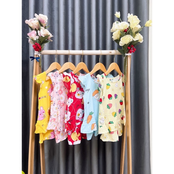 [0-5 tuổi] B3035 Bộ lanh thái cho bé gái từ 8-35kg