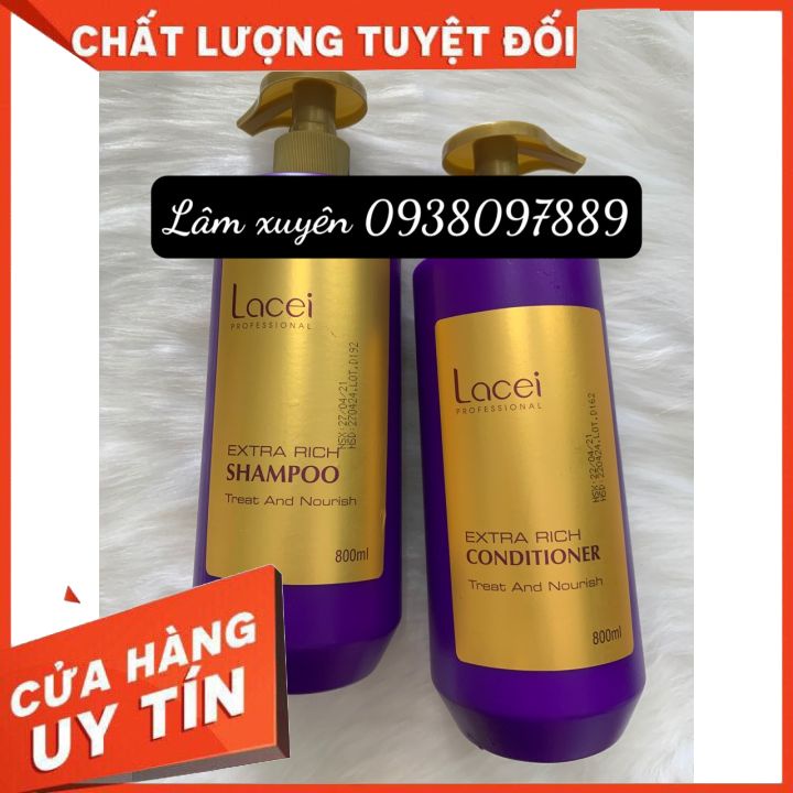 CHÍNH HÃNGBộ dầu gội LACEI tím 800ml LACEI 800ml dưỡng ẩm tóc, chống xơ khô chẻ ngọn, mang lại vẻ đẹp hoàn hão cho tóc