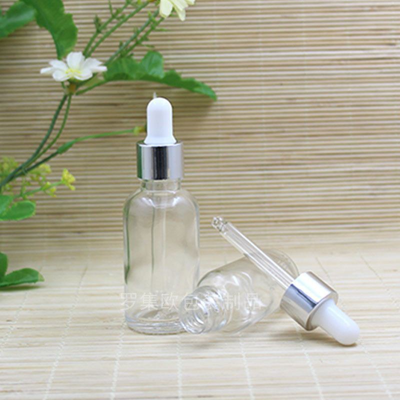 Lọ Chiết Serum ❤ GIÁ RẺ NHẤT ❤ Lọ đựng tinh dầu 15ml,20ml Dày bóp giọt Khoen Bạc chiết serum , phụ kiện du lịch