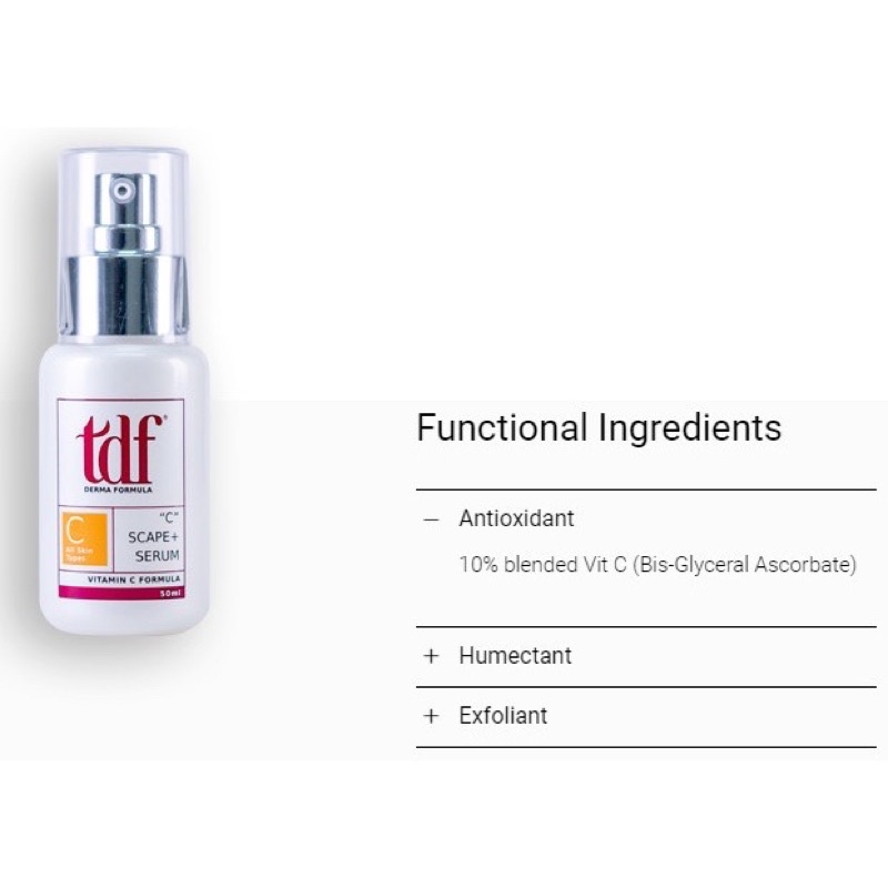 [CHÍNH HÃNG] TDF Vitamin C Scape serum Vitamin C 30ML  siêu  dưỡng chất cho Da khỏe mạnh #MYPHAMGIARE
