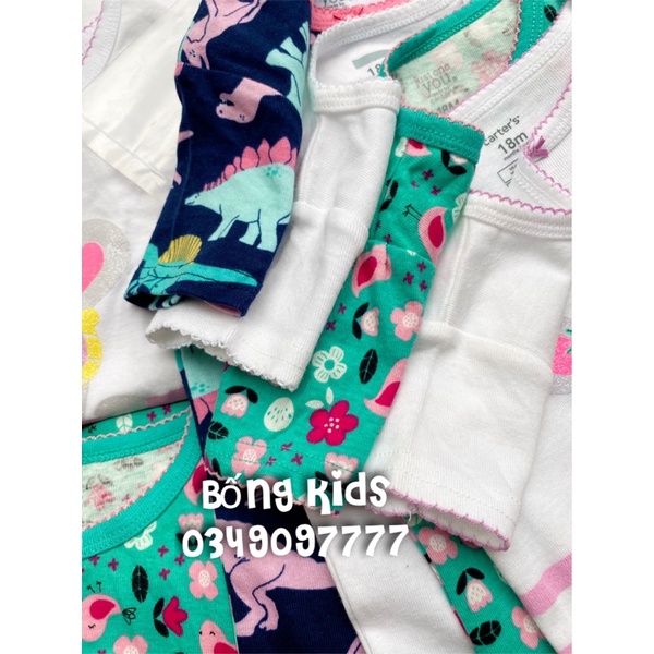 Bộ Hè Borip Bé Gái Cotton C@rters(quần trộn giao ngẫu nhiên)