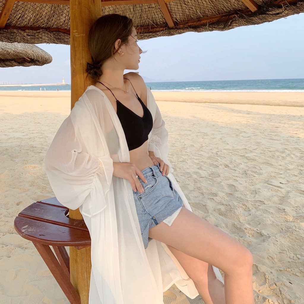 Hàng mới về Áo khoác cardigan chiffon tay dài dáng rộng chống nắng phong cách phương Tây thời trang mùa hè cho nữ 2021
 | BigBuy360 - bigbuy360.vn