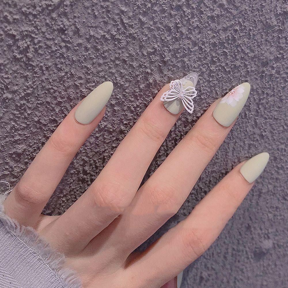 JARRED Phụ Kiện Trang Trí Móng Tay Hình Bướm Rỗng Thời Trang DIY