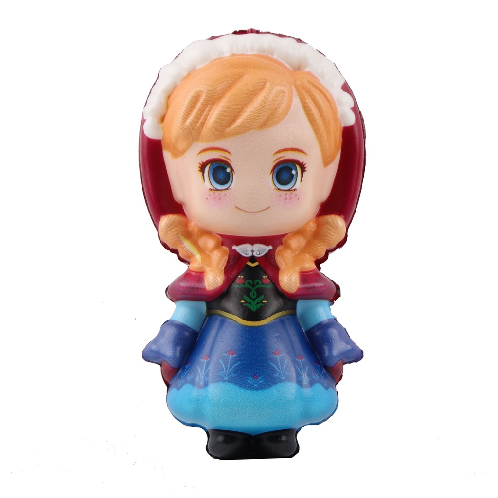 Đồ Chơi Squishy Nữ Hoàng Băng Giá Elsa &amp; Anna Kích Thước 12cm