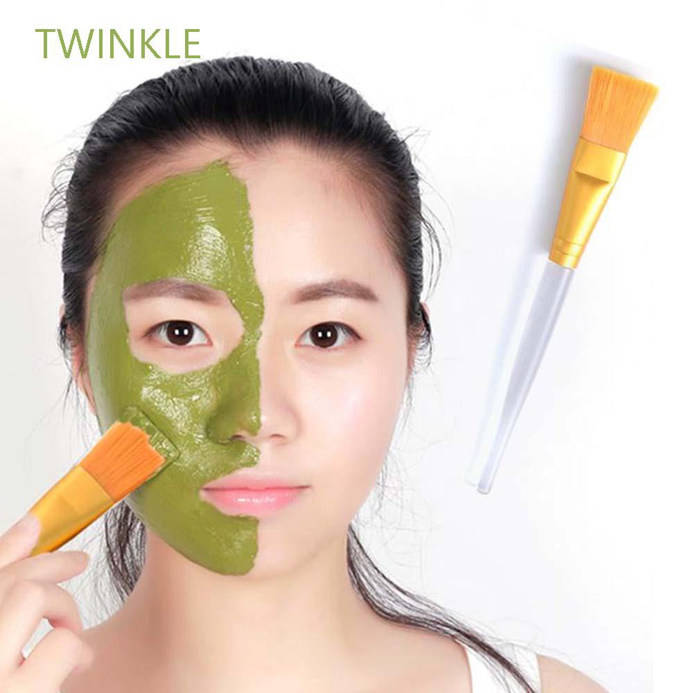 TWINKLE Professional Makeup Brushes Girls Cosmetic Tools DIY Facial Mask Brush Women Portable|handle Mask Stick Fiber Beauty Tools Foundation Smear/Multicolor