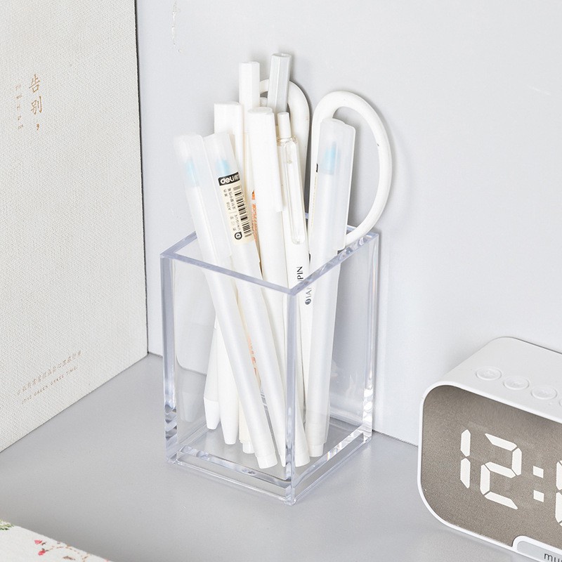 Hộp Đựng Mỹ Phẩm/Trang Sức/Văn Phòng Phẩm Để Bàn Bằng Acrylic Trong Suốt Sáng Tạo