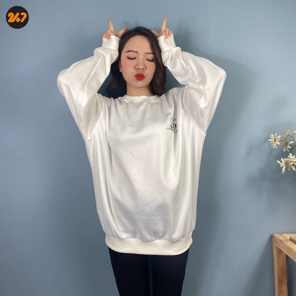 Áo sweater nỉ đôi bạn Unisex (nam nữ ảnh thật video tự chụp)