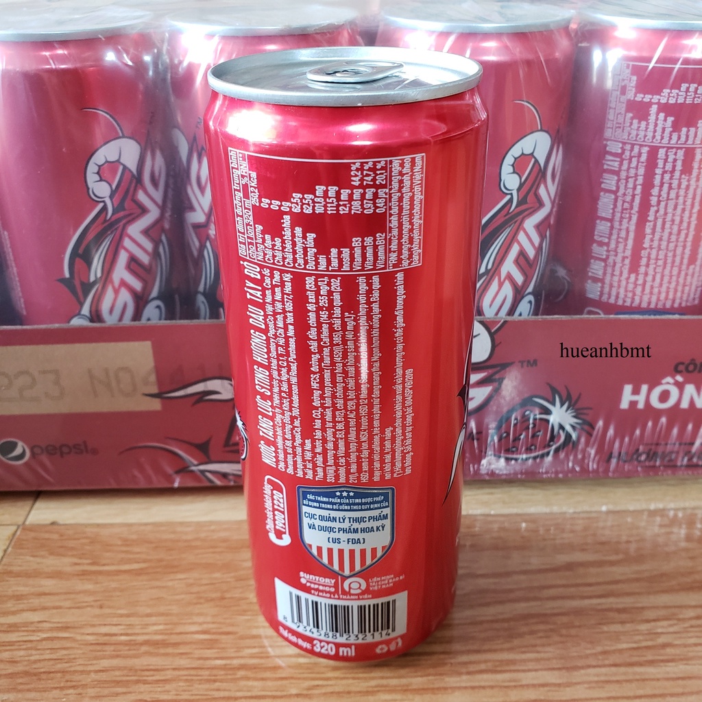 Nước Sting dâu lon 320ml