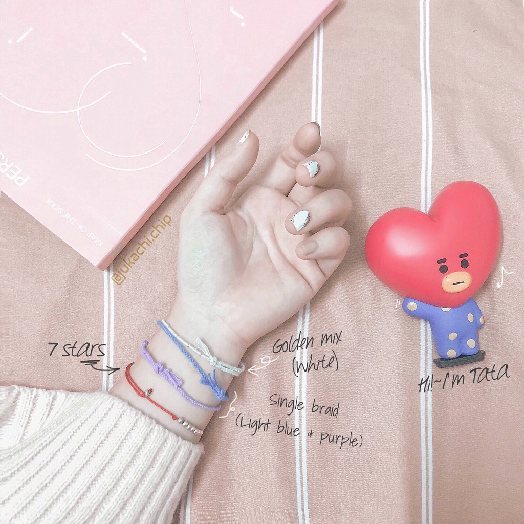 Vòng tay handmade cheap moment with Yoongi, Taehyung  - Single braid